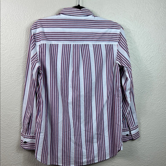 Equipment Multi Stripe Long Sleeve Button Front Tunic Blouse Small - Picture 7 of 7